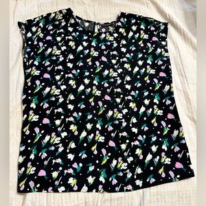Halogen Black Floral Women's Blouse